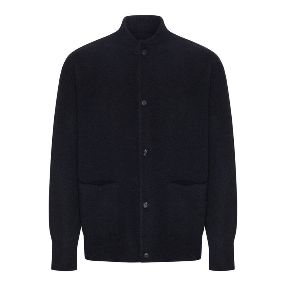 Giorgio Armani Men Black High-Neck Cardigan
